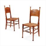 WILLIAM BIRCH, HIGH WYCOMBE PAIR OF OAK SIDE CHAIRS, CIRCA 1920