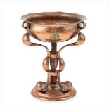 JESSON, BIRKETT & CO. ARTS & CRAFTS COPPER TAZZA, CIRCA 1900