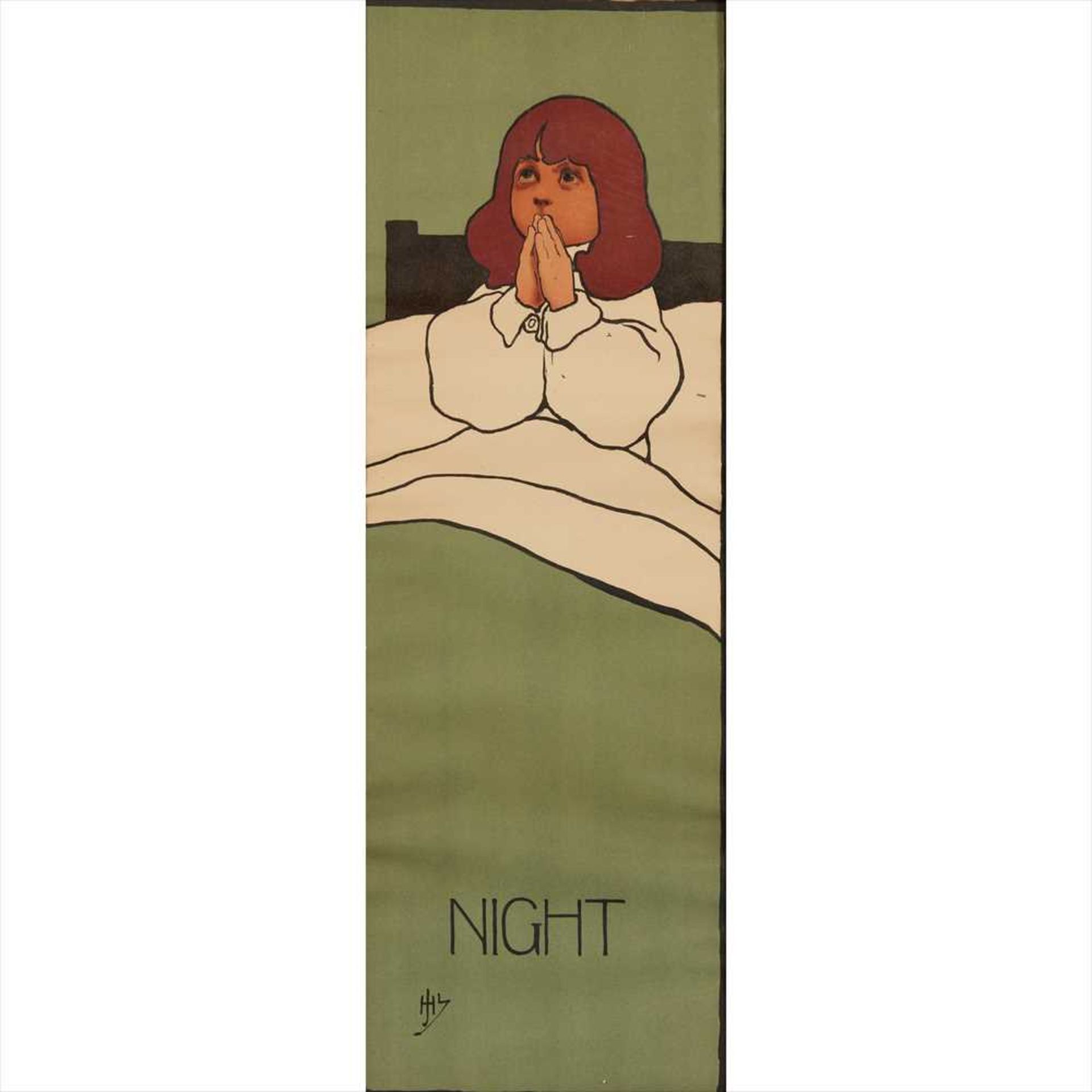 JOHN HASSALL (1868-1948) 'MORNING' AND 'NIGHT' NURSERY PRINTS, CIRCA 1910 - Image 4 of 4
