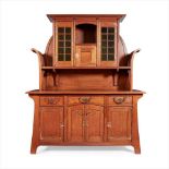 CONTINENTAL SCHOOL ARTS & CRAFTS OAK SIDEBOARD CABINET, CIRCA 1900