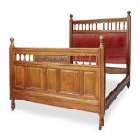 BRUCE J. TALBERT (1838-1881) FOR GILLOW & CO. AESTHETIC MOVEMENT WALNUT DOUBLE BED, CIRCA 1880