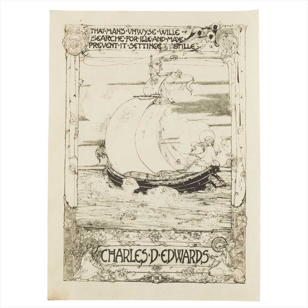 JESSIE MARION KING (1875 – 1949) BOOKPLATE FOR CHARLES D. EDWARDS - Image 3 of 3