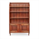 ENGLISH SCHOOL GOTHIC REVIVAL WALNUT WALL SHELF, CIRCA 1880