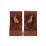 ROBERT 'MOUSEMAN' THOMPSON (1876-1955) PAIR OF OAK BOOKENDS, 1930s