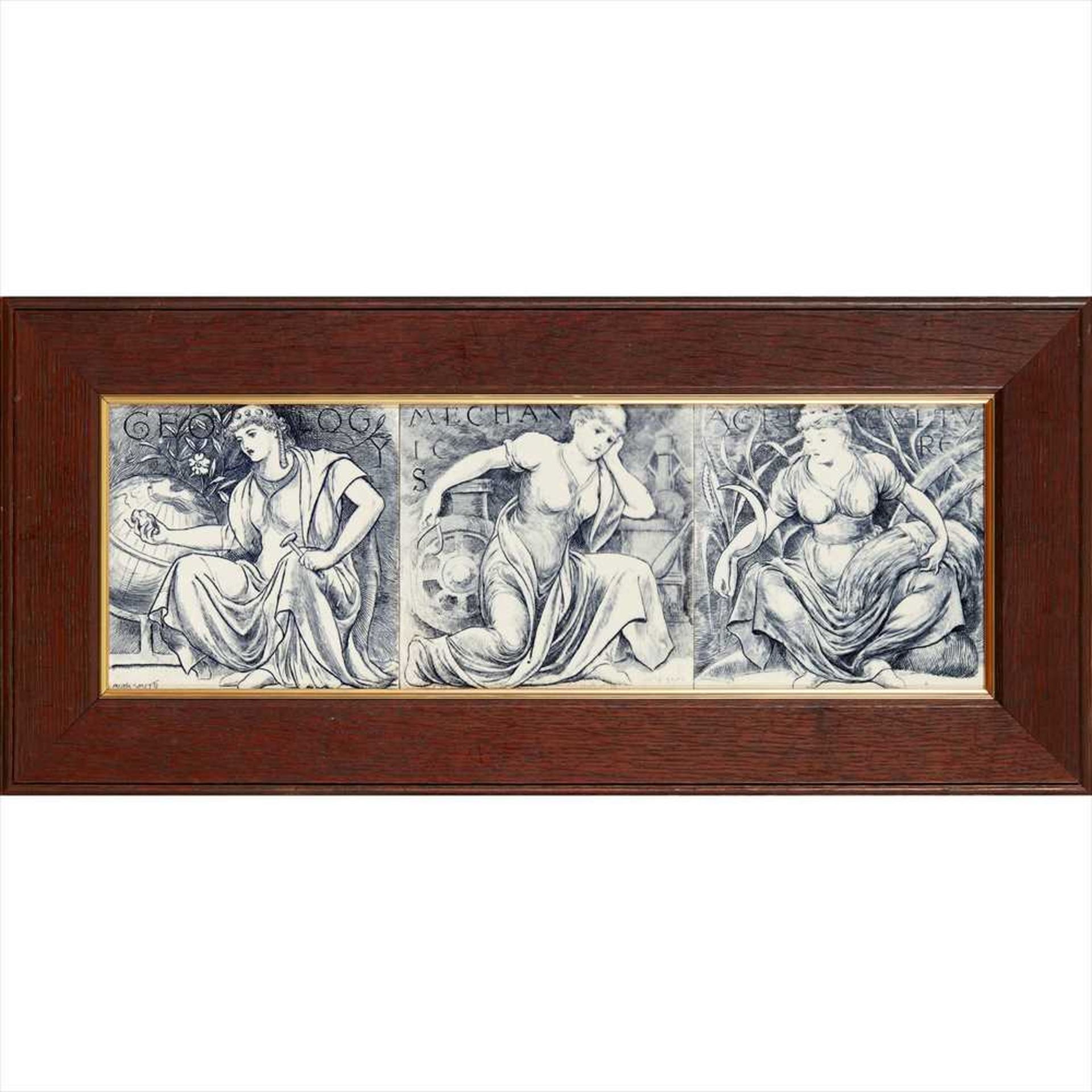 JOHN MOYR SMITH (1839-1912) AESTHETIC MOVEMENT FRAMED TILE PANEL, CIRCA 1890