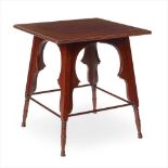 LIBERTY & CO., LONDON ARTS & CRAFTS MAHOGANY MOORESQUE OCCASIONAL TABLE, CIRCA 1900