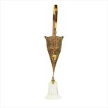 BIRMINGHAM GUILD OF HANDICRAFT ARTS & CRAFTS BRASS WALL SCONCE, CIRCA 1900