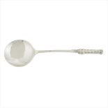 ARCHIBALD KNOX (1864-1933) FOR LIBERTY & CO., LONDON ARTS & CRAFTS SILVER SERVING SPOON,