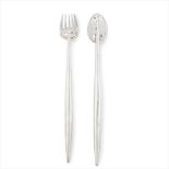 SABATTINI, AFTER CHARLES RENNIE MACKINTOSH PLATED FORK AND KNIFE, CONTEMPORARY