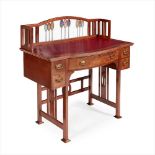 SHAPLAND & PETTER, BARNSTAPLE MAHOGANY FRAMED WRITING DESK, CIRCA 1900