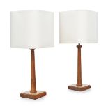 BETTY JOEL (1894-1985) FOR TOKEN FURNITURE PAIR OF SATIN BIRCH TABLE LAMPS, CIRCA 1926