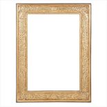 CELTIC REVIVAL SUBSTANTIAL ARTS & CRAFTS GILTWOOD AND GESSO PICTURE FRAME, CIRCA 1920