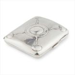 LIBERTY & CO., LONDON ART NOUVEAU SILVER CIGARETTE CASE, BIRMINGHAM, 1905