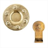 MARGARET GILMOUR (1860-1942) GLASGOW SCHOOL BRASS WALL SCONCE, CIRCA 1910