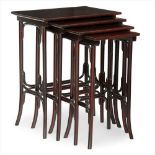 ATTRIBUTED TO THONET, VIENNA NEST OF FOUR BENTWOOD TABLES, CIRCA 1905