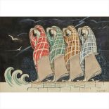 § WENDY WOOD (1892-1981) 'FISHERWOMEN'