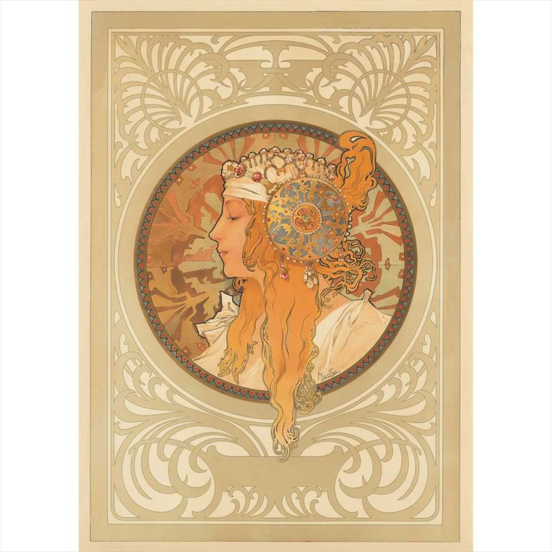 ALPHONSE MUCHA (1860-1939) TÊTES BYZANTINES (BLONDE)