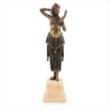 DEMETRE H. CHIPARUS (1886-1947) 'WOMAN WITH MIRROR' BRONZE FIGURE, CIRCA 1920