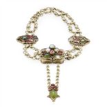 ENGLISH SCHOOL ARTS & CRAFTS GEM SET BRACELET, CIRCA 1900