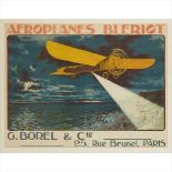 FRENCH AVIATION POSTER AEROPLANES BLERIOT