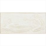 FLORENCE HARRIET STEELE (1857-1948) 'DAWN DISPELLING SLEEP AND NIGHT' PAINTED PLASTER PANEL, 1910