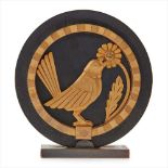 § ADALBERT-GEORGES SZABO (1877-1961) FRENCH ART DECO GILDED BRASS PLAQUE, CIRCA 1930