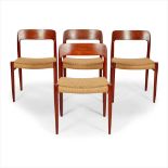 NIELS MØLLER (1920-1982) FOR J.L. MØLLERS MØBELFABRIK TEAK DINING SUITE, DESIGNED 1954