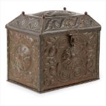 JOHN PEARSON (FL. 1885-1910) ARTS & CRAFTS COPPER BOX,  DATED 1891