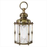 GENERAL ELECTRIC COMPANY SILVERED METAL HALL LANTERN, CIRCA 1950