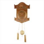 PETER WYLIE DAVIDSON (1870-1963) ARTS & CRAFTS BRASS WALL CLOCK, CIRCA 1900