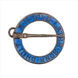 ALEXANDER RITCHIE (1856-1941), IONA ENAMELLED CELTIC REVIVAL ANNULAR BROOCH, BIRMINGHAM 1914