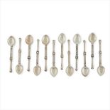 ALEXANDER RITCHIE (1856-1941), IONA TWELVE SILVER ‘NUNNERY’ COFFEE SPOONS, 1938