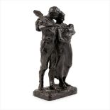 ALFRED BERTRAM PEGRAM (1873-1941) BRONZE FIGURE GROUP, EARLY 20TH CENTURY