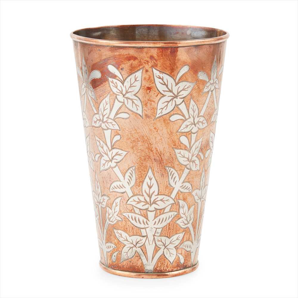 CHRISTOPHER DRESSER (1834-1904) FOR HUKIN & HEATH, LONDON COPPER AND INLAID BEAKER, CIRCA 1880 - Image 3 of 3