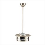 WMF (WURTTEMBERGISCHE METALLWARENFABRIK) CHROMIUM PLATED CEILING LIGHT, 20TH CENTURY