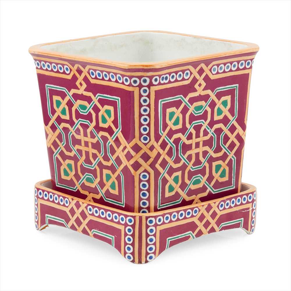 A.W.N. PUGIN (1812-1852) FOR MINTON & CO. SQUARE FORM JARDINIÈRE AND STAND, CIRCA 1850 - Image 3 of 3