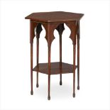 LIBERTY & CO., LONDON ARTS & CRAFTS OAK MOORESQUE OCCASIONAL TABLE, CIRCA 1900