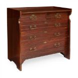 CHARLES EASTLAKE (1793-1865) GOTHIC REVIVAL MAHOGANY CHEST OF DRAWERS, CIRCA 1870