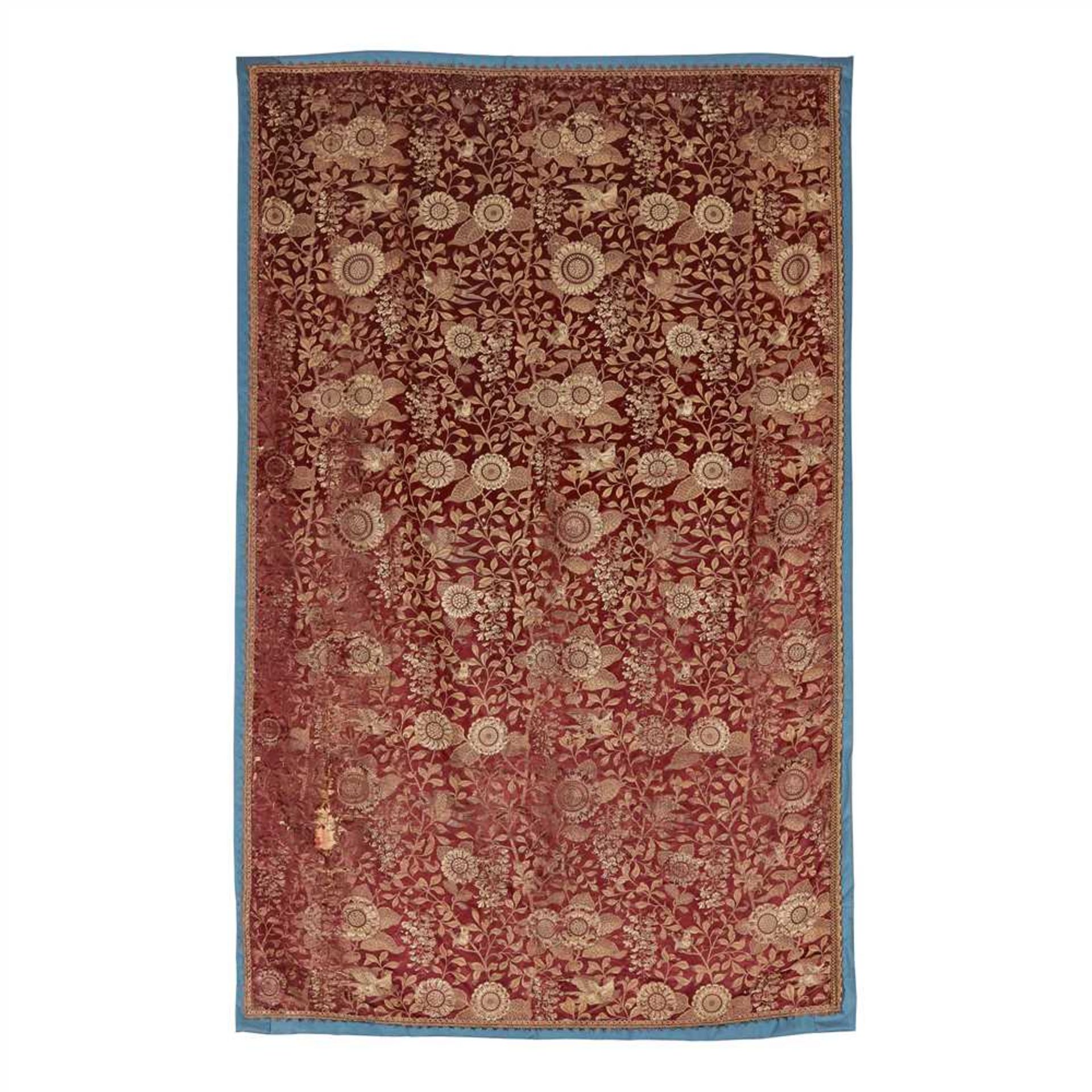 BRUCE J. TALBERT (1838-1881) FOR COWLISHAW, NICHOL & CO. PAIR OF AESTHETIC MOVEMENT WOVEN SILK - Image 2 of 3