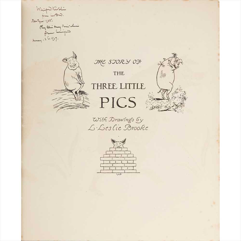 LEONARD LESLIE BROOKE (1862-1940) SET OF EIGHT ORIGINAL ILLUSTRATIONS FOR 'THE THREE LITTLE PIGS, - Image 15 of 19