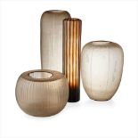 GUAXS, GERMANY FOUR LARGE GLASS VASES, MODERN