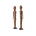 PAIR OF LOBI FIGURES BURKINA FASO