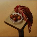 § CRAIG MULHOLLAND (SCOTTISH B.1969) STILL-LIFE WITH PEACHES -1993