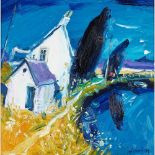 § JOHN LOWRIE MORRISON (JOLOMO) O.B.E. (SCOTTISH B.1948) WINDY DAY, CRINAN CANAL