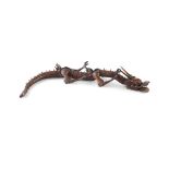 FINE JAPANESE FULLY ARTICULATED BOXWOOD DRAGON OKIMONO MEIJI PERIOD