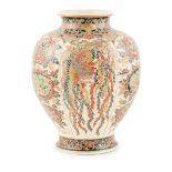 FINE SATSUMA 'PHOENIX' VASE MEIJI PERIOD