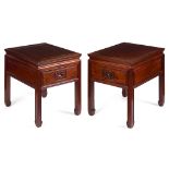 PAIR OF HONGMU LOW TABLES REPUBLIC PERIOD, 20TH CENTURY