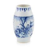BLUE AND WHITE BALUSTER VASE TRANSITIONAL STYLE