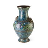 LARGE CLOISONNÉ ENAMEL BALUSTER VASE QING DYNASTY, 19TH CENTURY