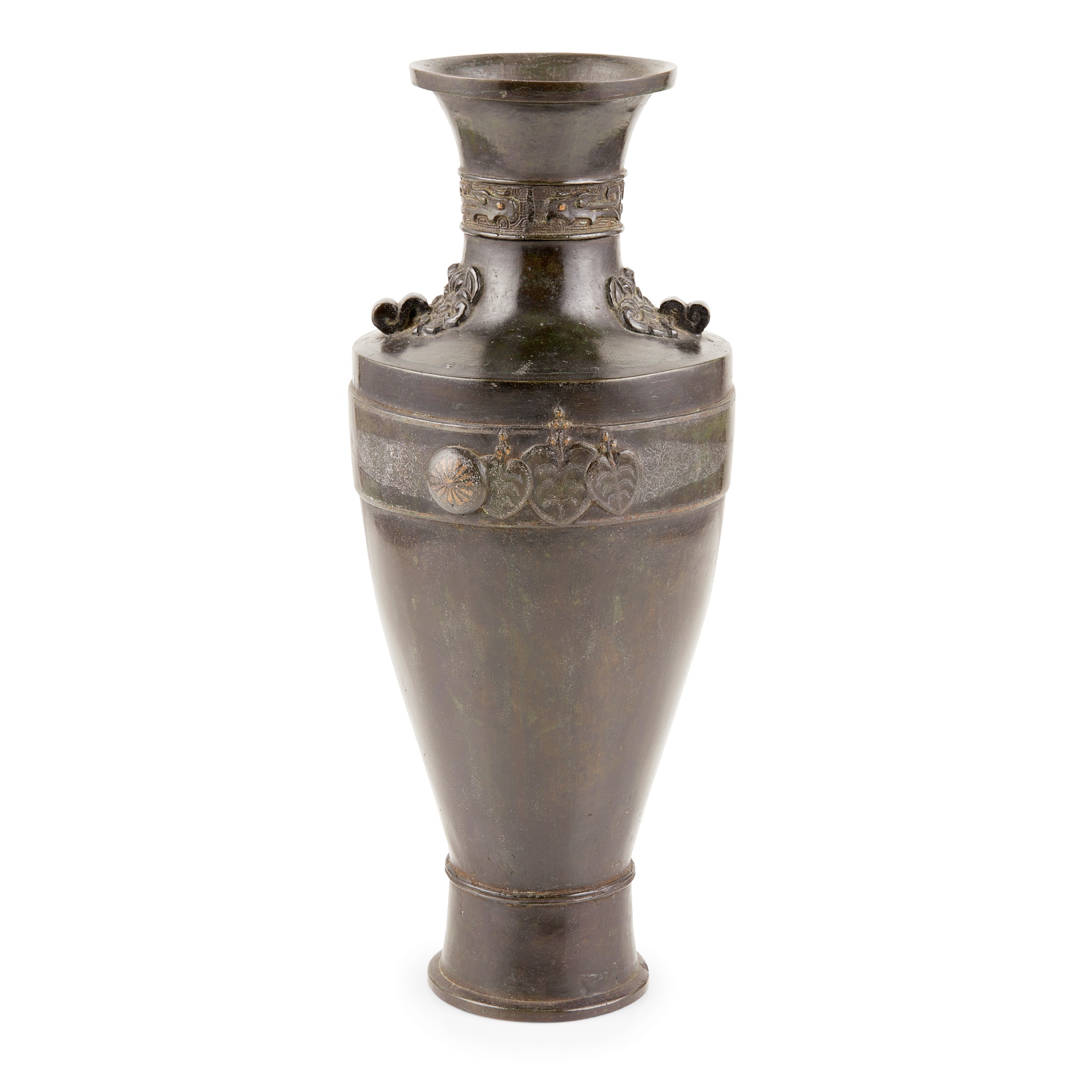 BRONZE BALUSTER VASE MING DYNASTY